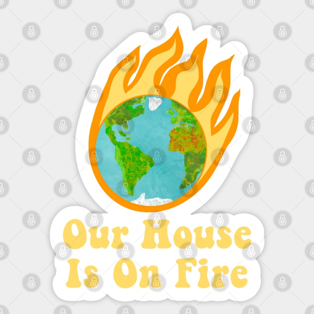 Global Heating Sticker by MorvernDesigns